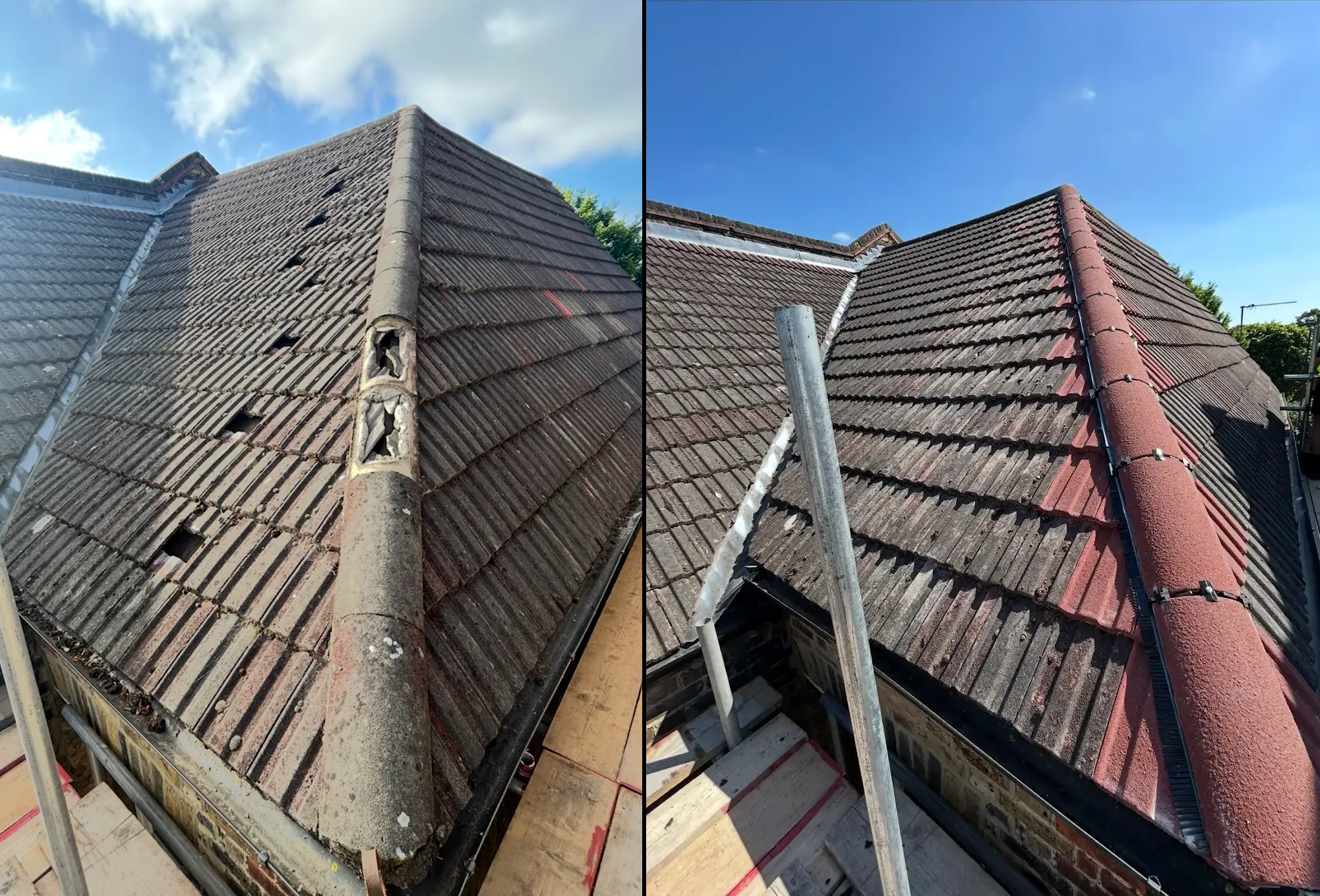 Roof repair work carried out in Croydon by Hills Roofing Ltd